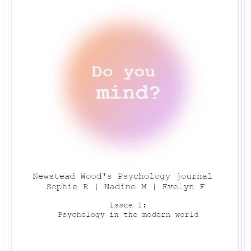 'Do You Mind?' - Psychology Journal